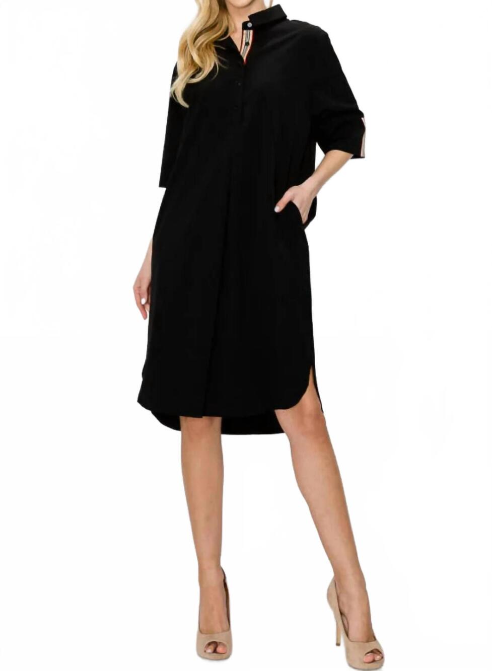 NEW JOH wendi tunic dress in black